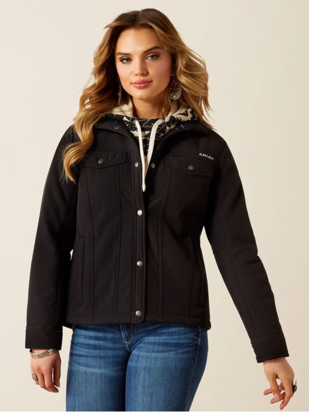 BNWT! Ariat Berber Back Softshell Black Jacket - Size XS